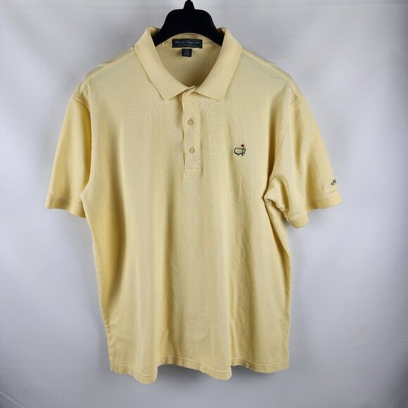 Masters Collection Shirt Mens XXL Yellow 60s Two Ply Mercerized Golf Polo - Picture 1 of 7
